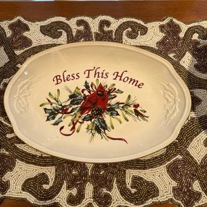 Lenox “Bless This Home” Cardinal 7’ Platter